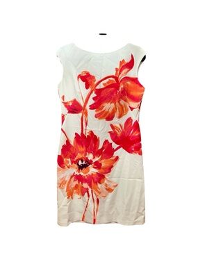 Ralph Lauren White Floral Midi Dress Size 8